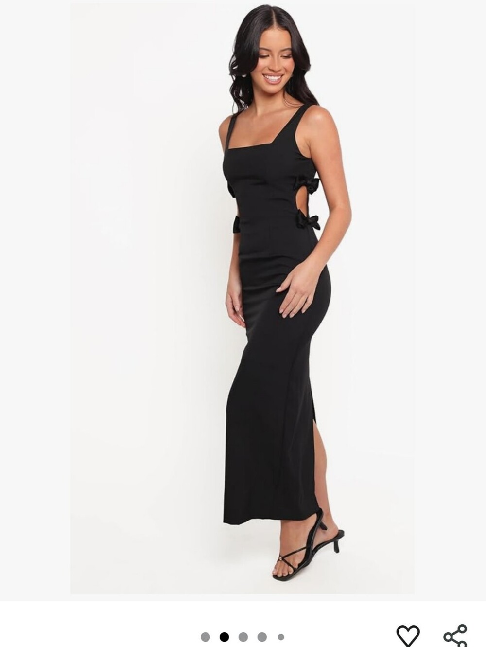 Petal & Pup Classic Black Sleeveless Bow-Accent Dress